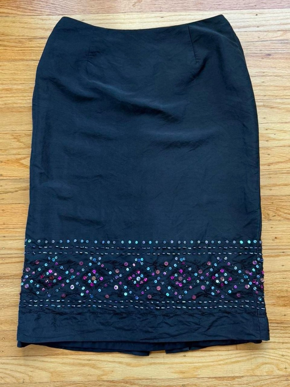 Vintage Ann Taylor beaded silk skirt